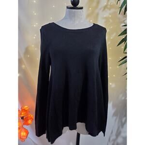 Lauren Ralph Lauren Long Sleeve Knit Sweater Women's Size M Black Boatneck